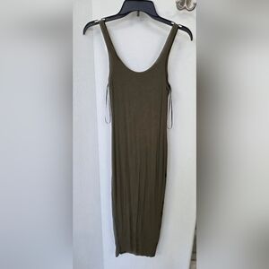 Olive Green Sleeveless Dress